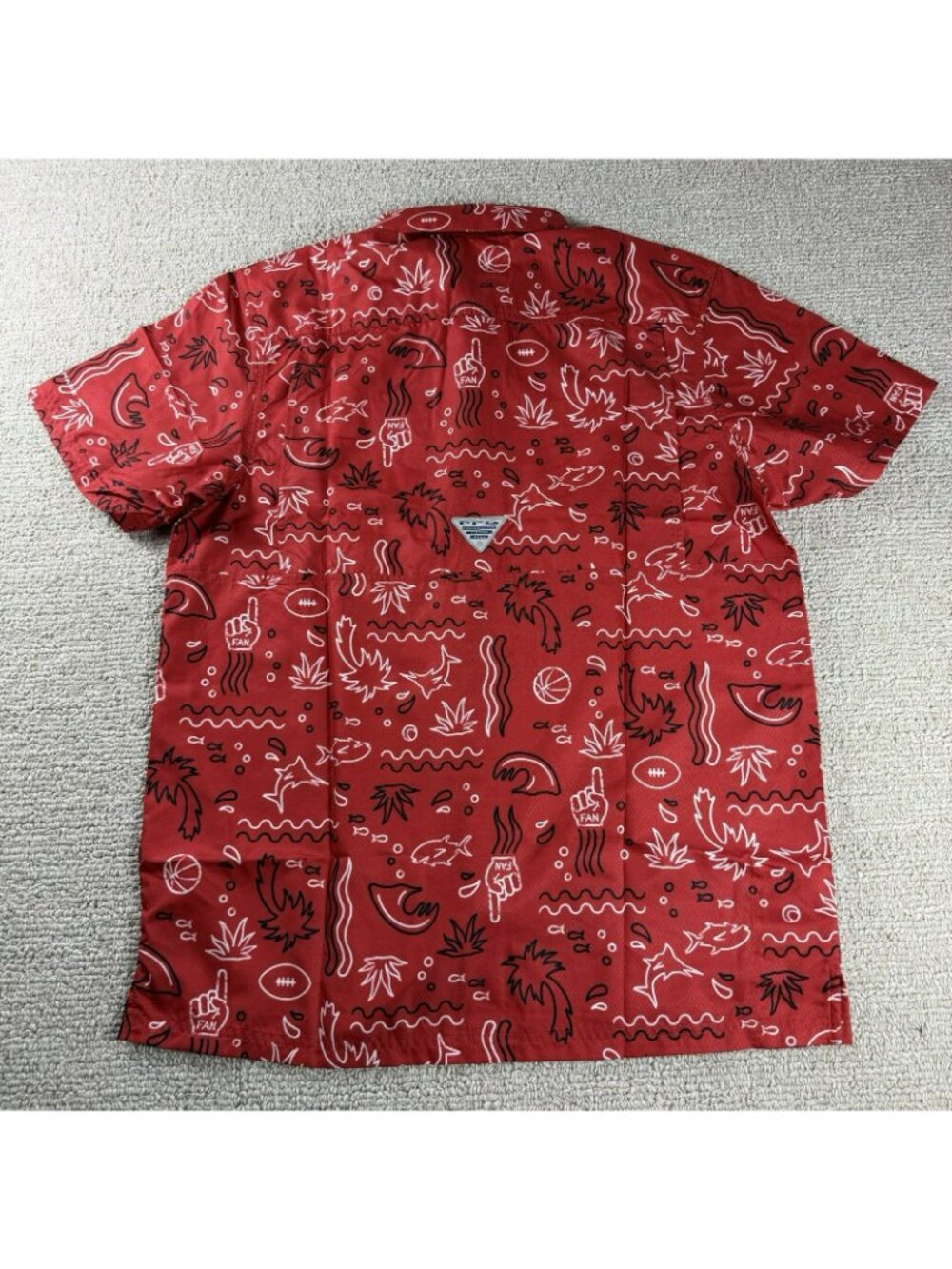 Columbia Georgia Bulldogs Super Slack Omni-Wick Button-Up Shirt Red Men’s Size M - Picture 7 of 8